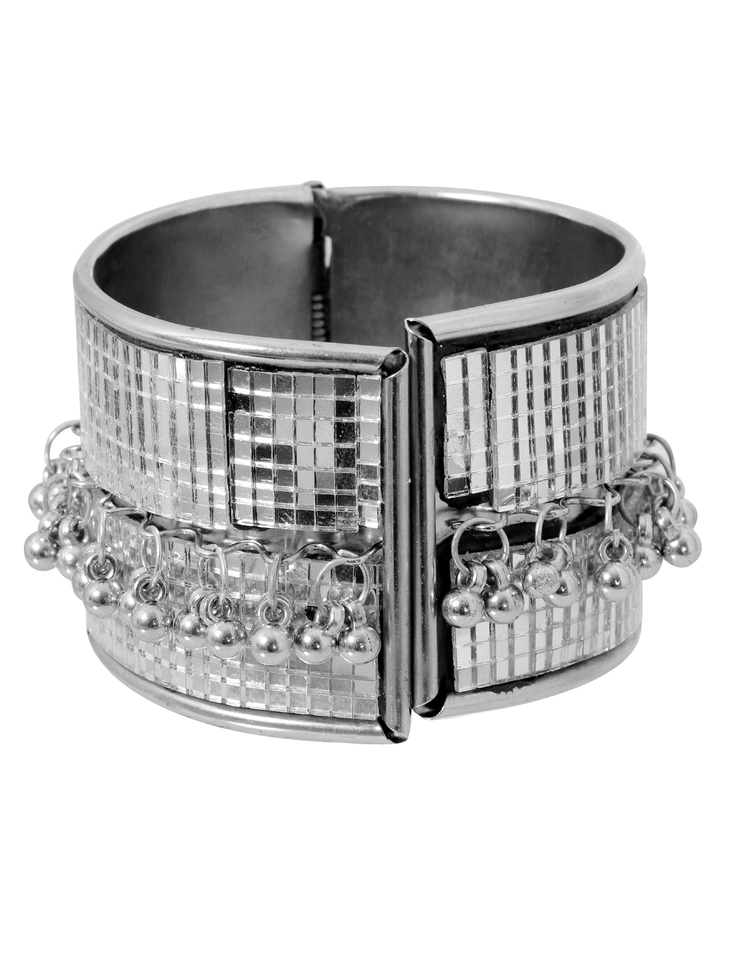 Glungroo Mirror Affair: Silver Cuff Bracelets for Women