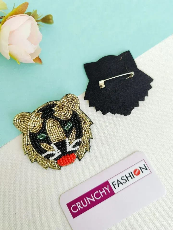 Tigeress Majesty: Unique and Quirky Brooch for Women