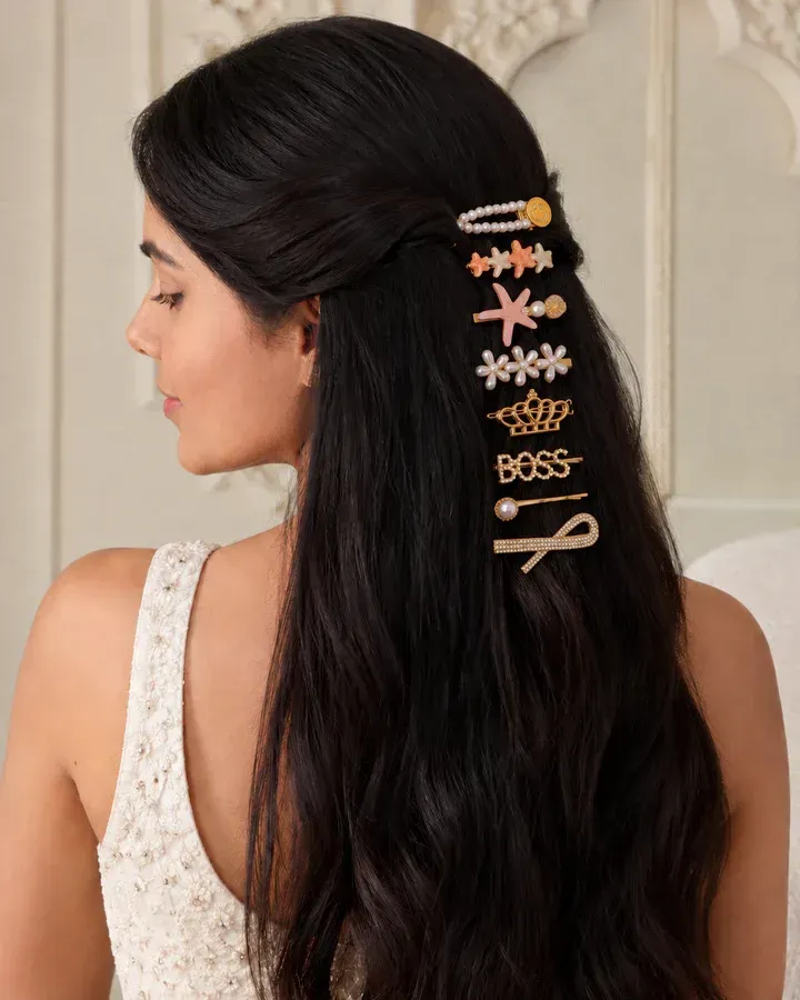 Golden Grace: Fancy Hair Pins, Clips & Accessories for Girls & Women