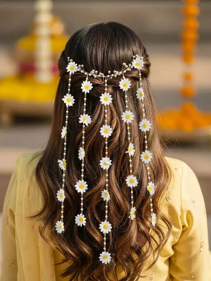 Bride's Blossom: Pink Hair Clip and Accessories Set for Bridal Hair