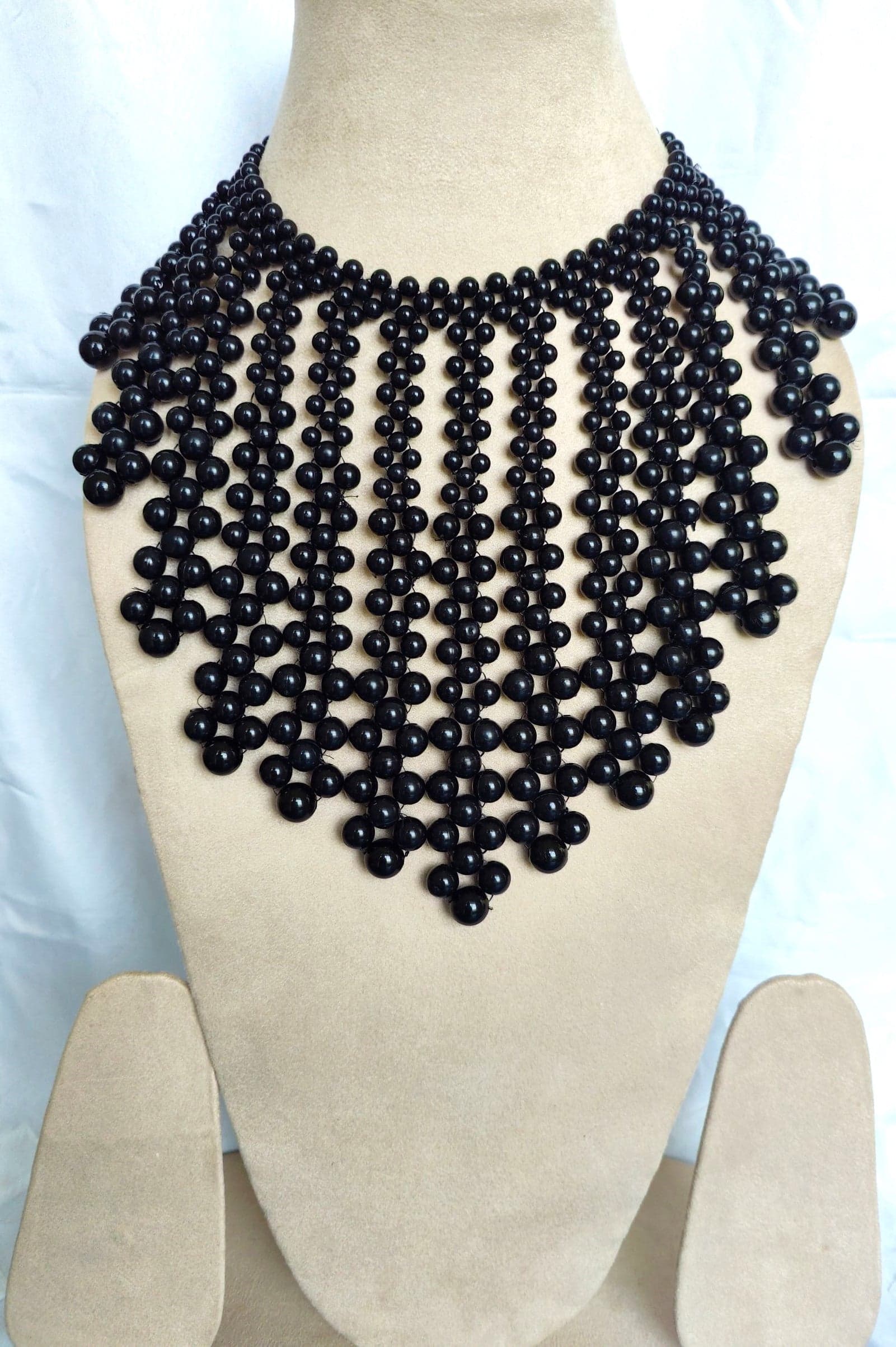 Handcrafted Statement Black Pearl Choker - Stylish Party Neckwear