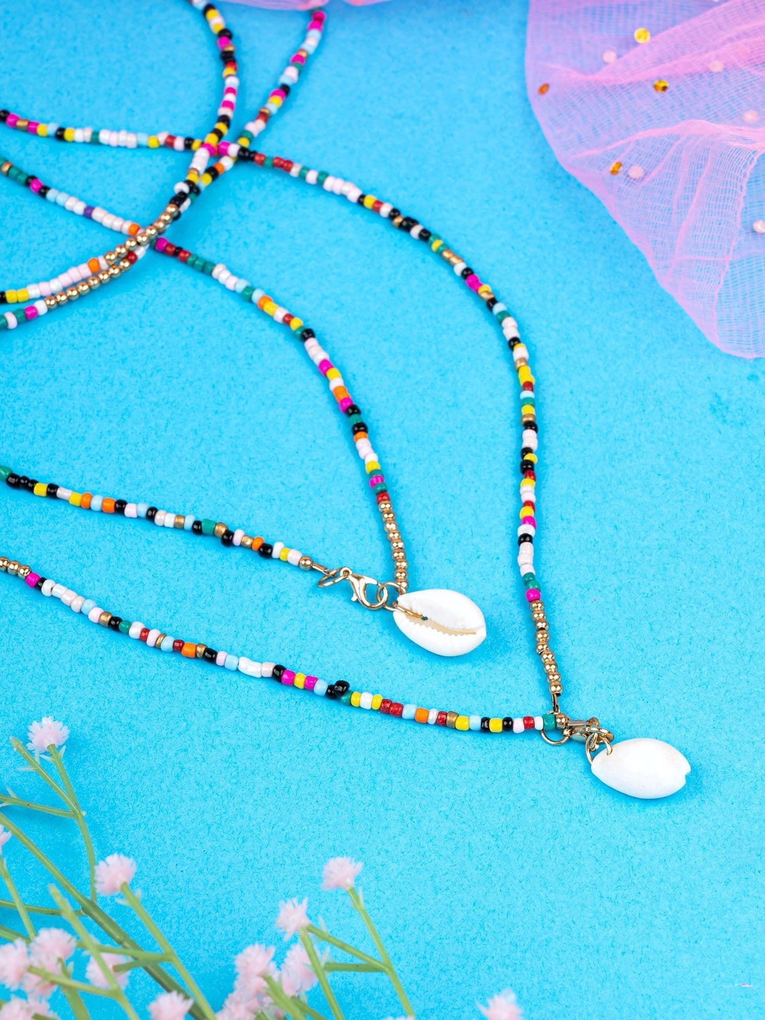 Handcrafted Multicolor Seed Beaded Choker: The Quirky Beach Necklace