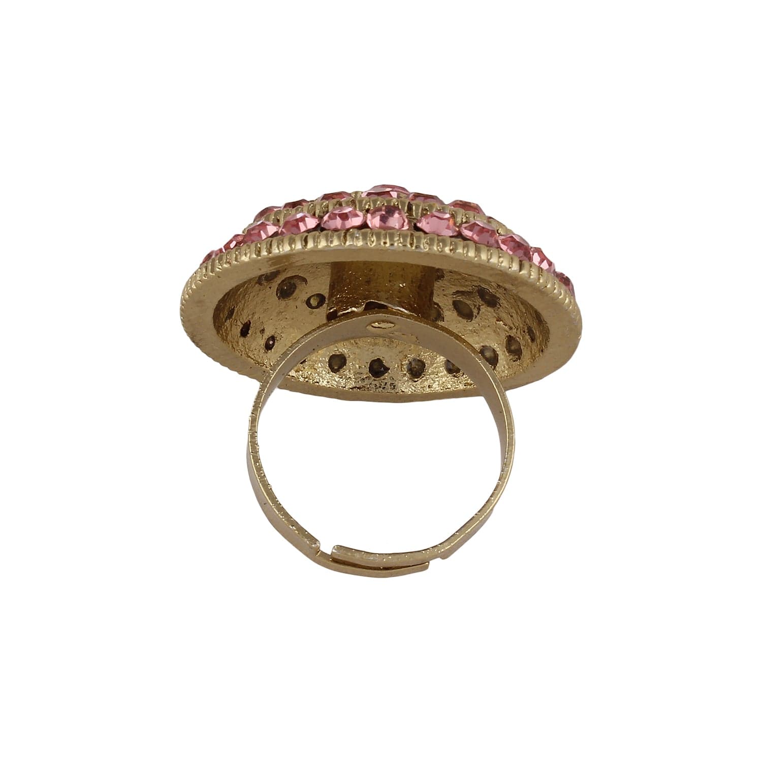 Gold Pink Ring Extravaganza—Glamorous Women's Jewelry for Traditional, Cocktail Parties