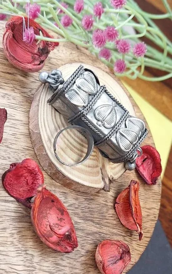 Ravishing Oxidised Silver Rings for Boho Chic Women