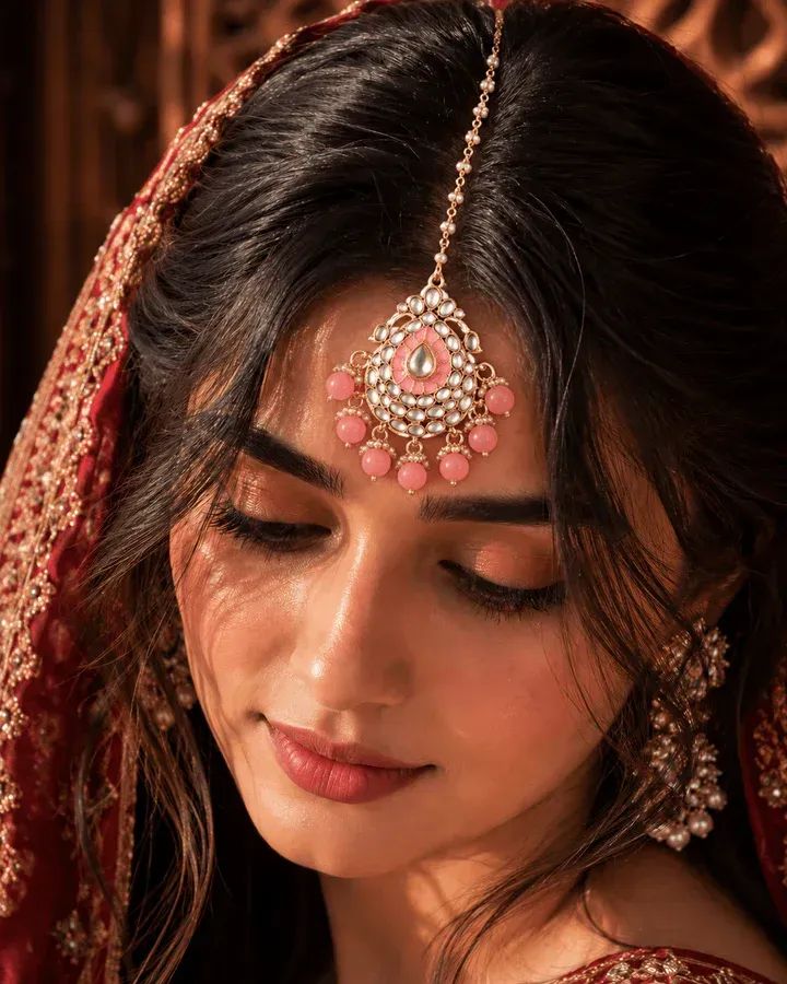 Gold Bridal Maang Tikka Set – Elegant New Design for Wedding Fashion