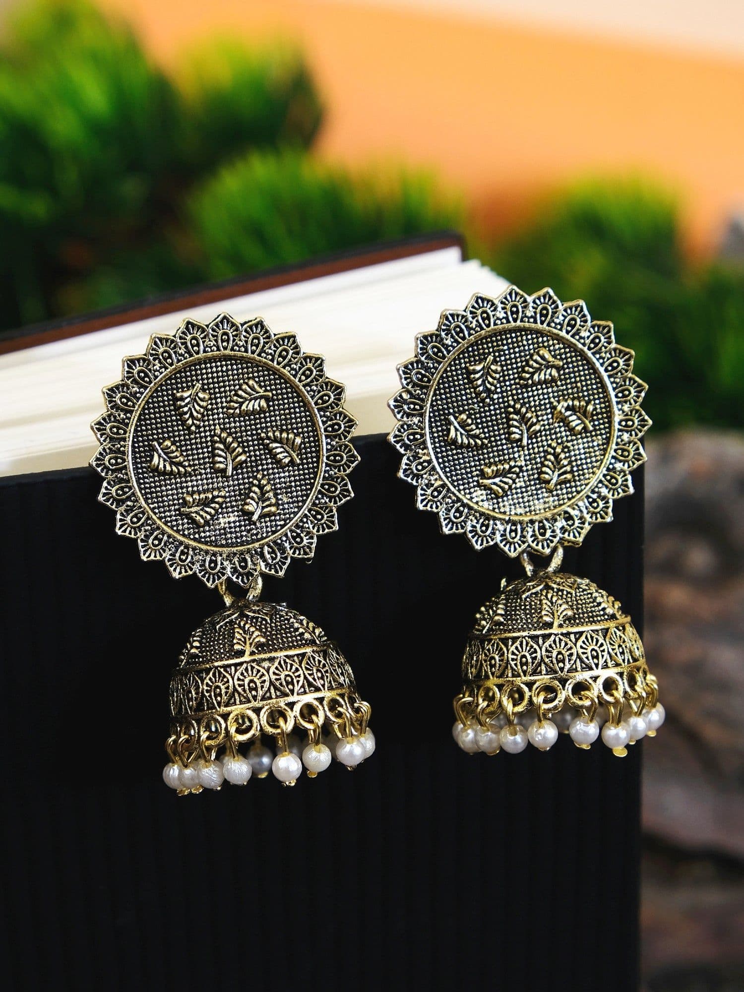 Handcrafted Bead & Pearl Jhumka Earrings for Fashion Forward Females
