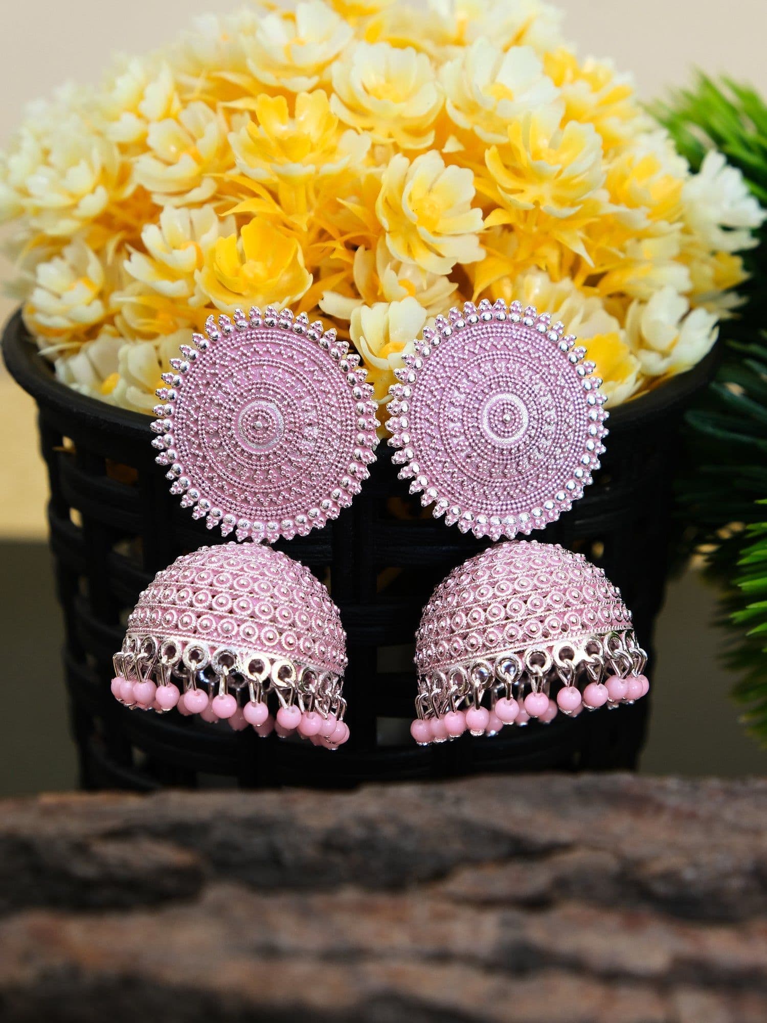 Artisan Crafted Beaded Jhumka Earrings for Girls and Women