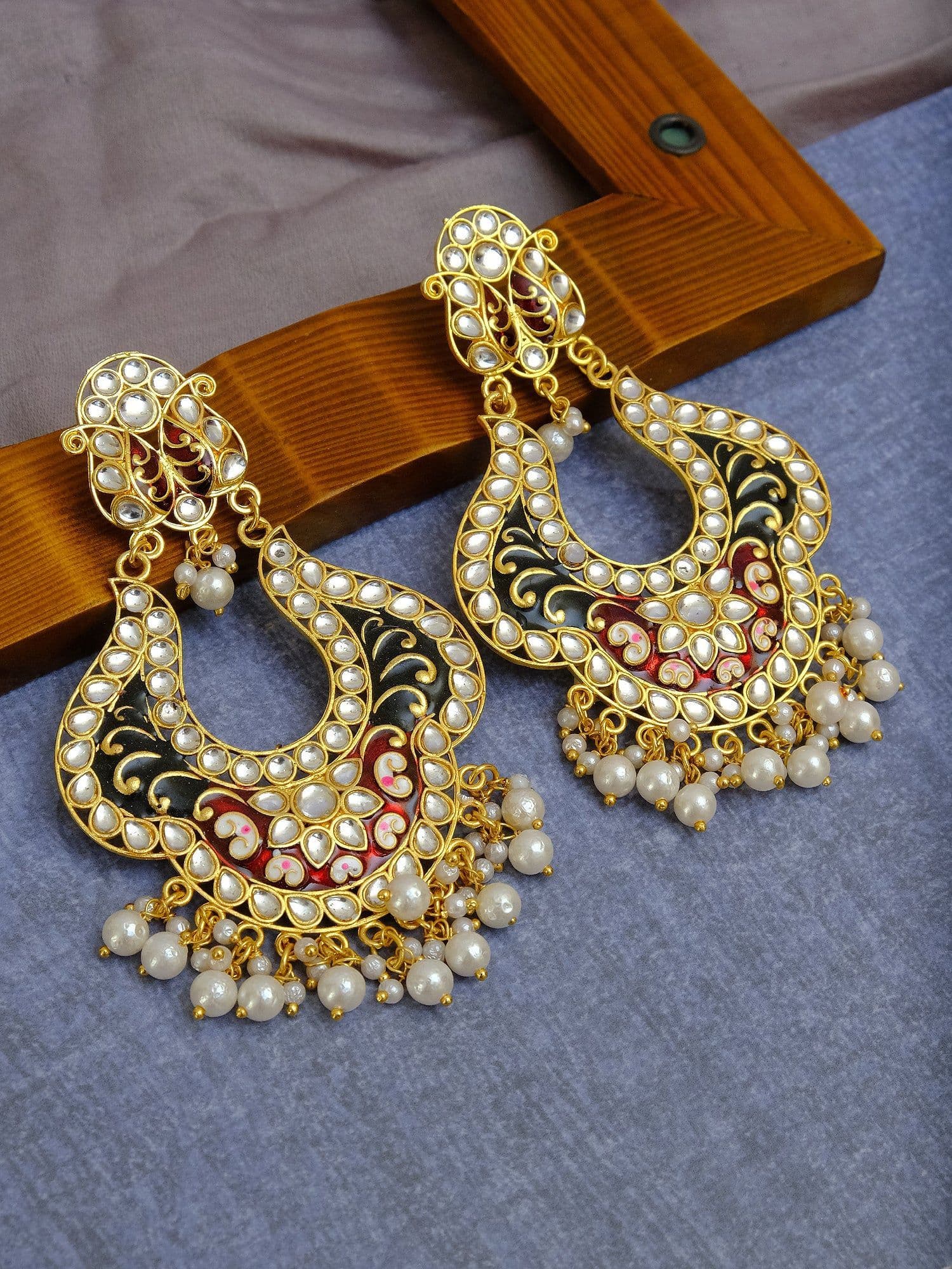 Feminine Flutter: Traditional Jhumki Earrings for Stylish Girls, Women – Festive Jewelry
