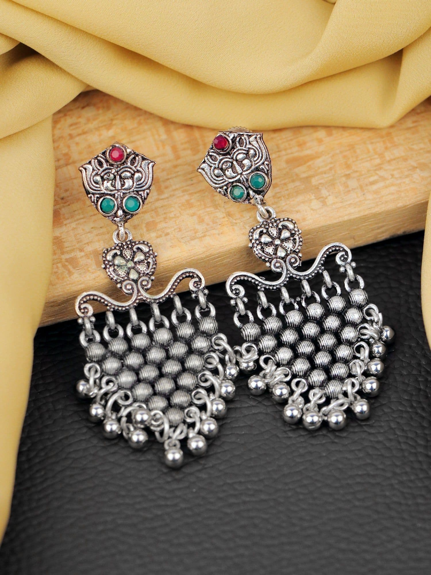 Graceful Oxidised Earrings: Antique Design for Women and Girls