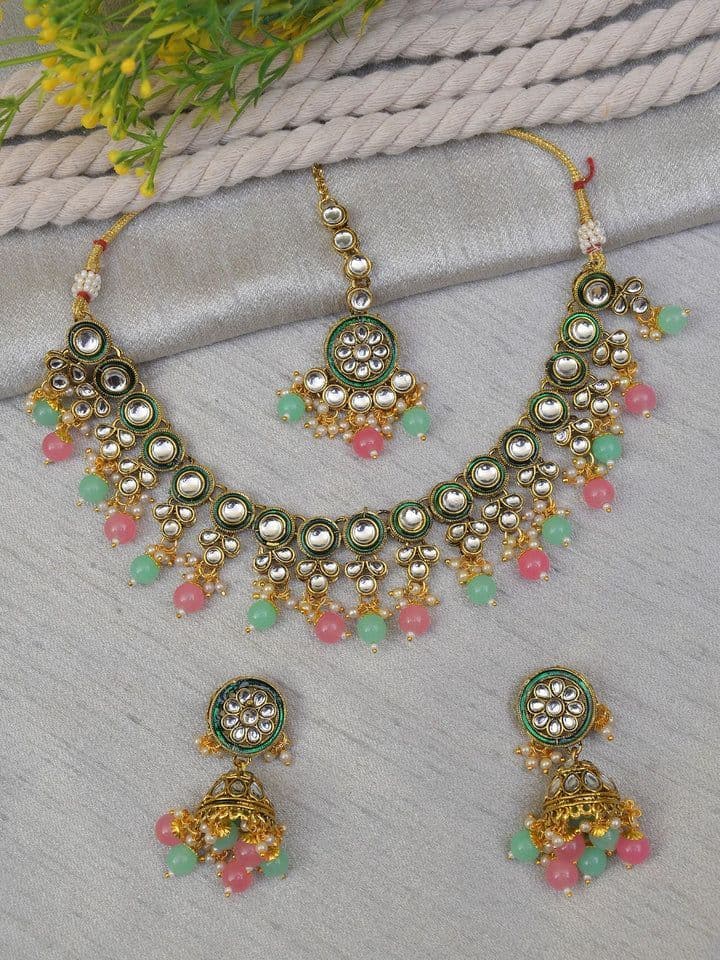 Bridal Elegance - Pearl and Crystal Choker Necklace Set for Weddings