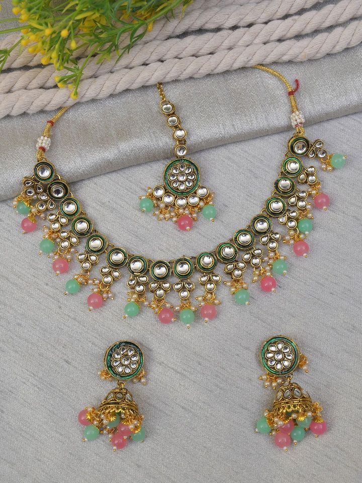 Bridal Elegance - Pearl and Crystal Choker Necklace Set for Weddings