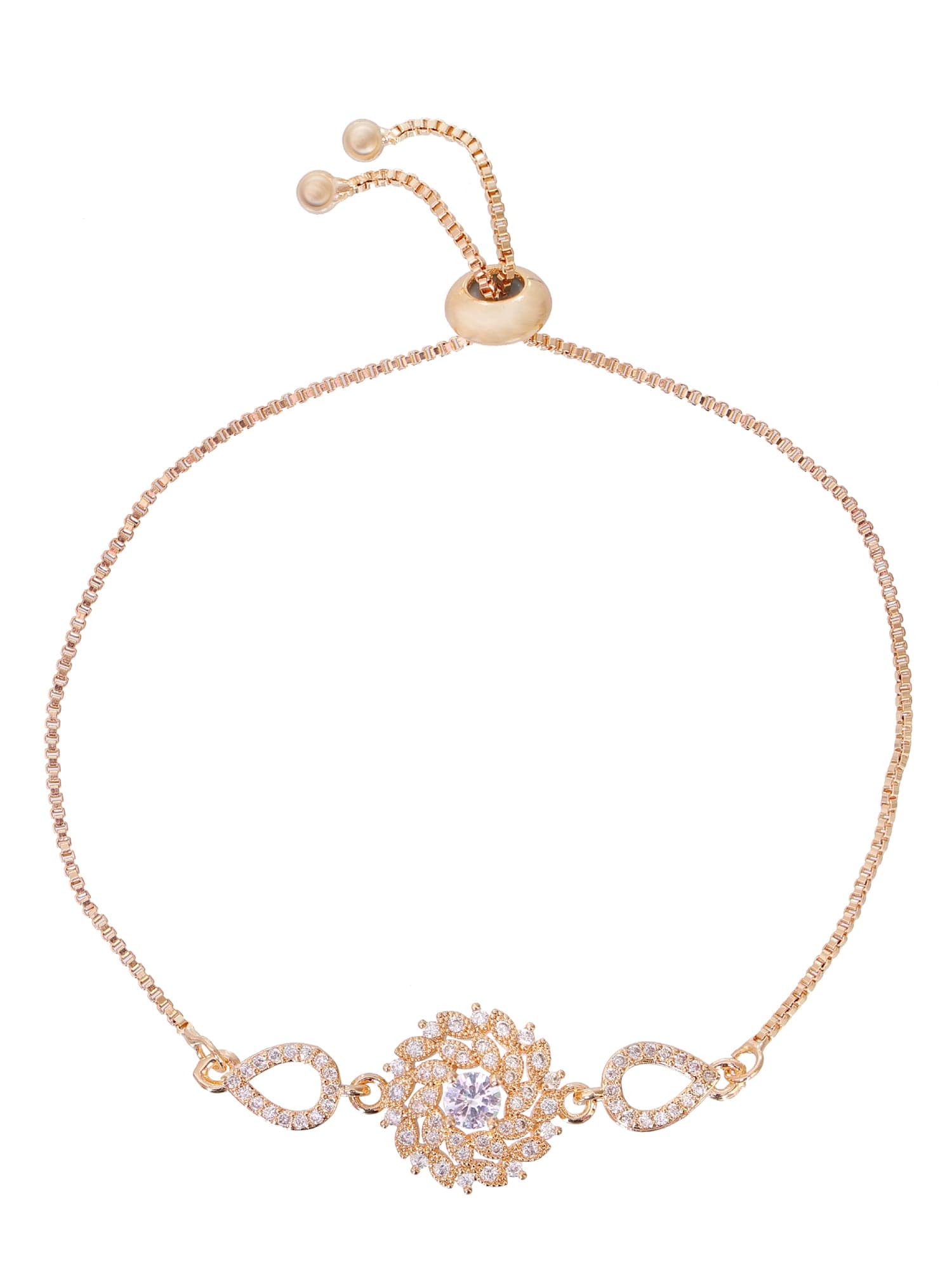 Golden Elegance: Premium Women's Hand Chain Bracelet in Gold