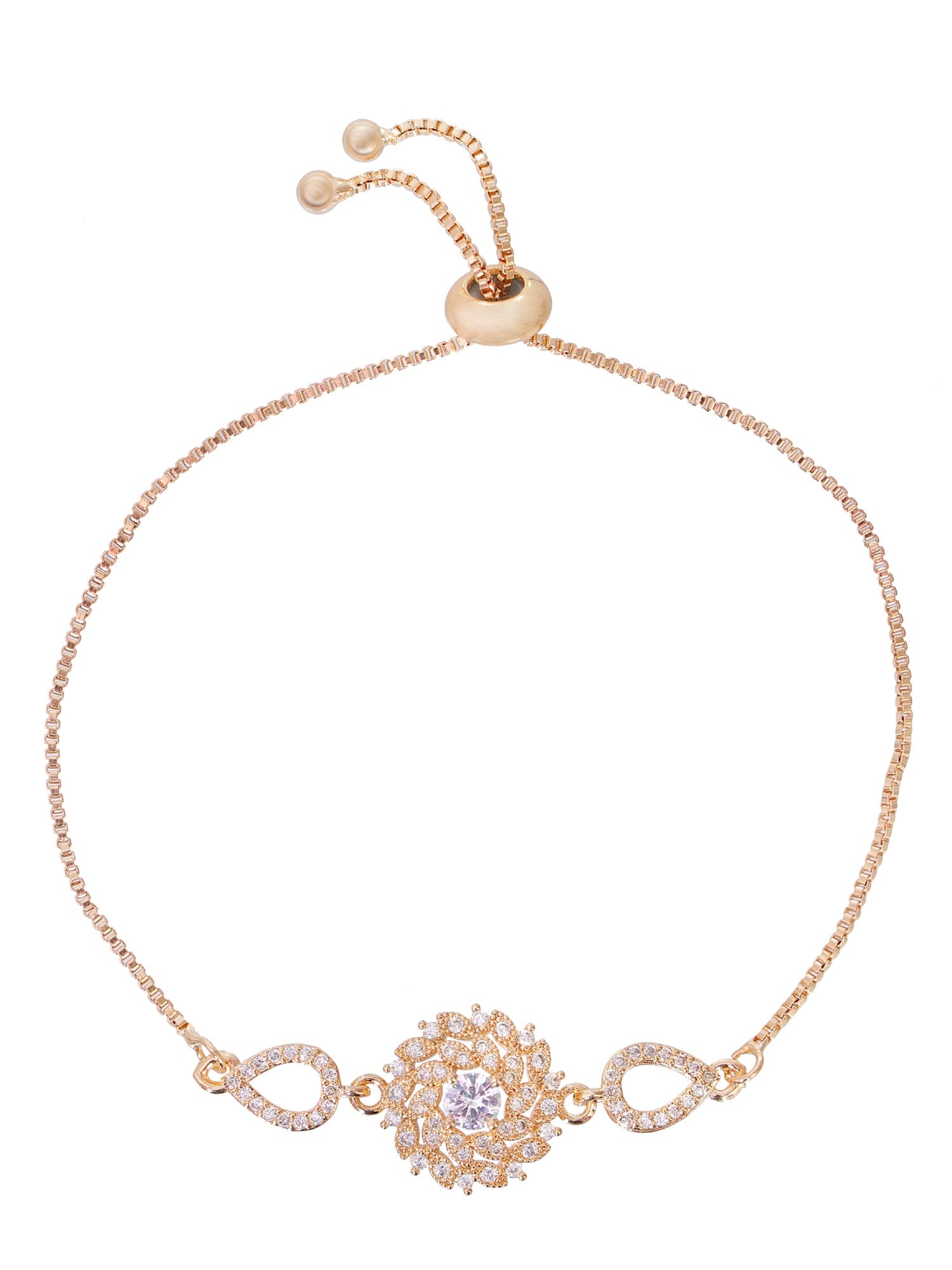 Golden Elegance: Premium Women's Hand Chain Bracelet in Gold