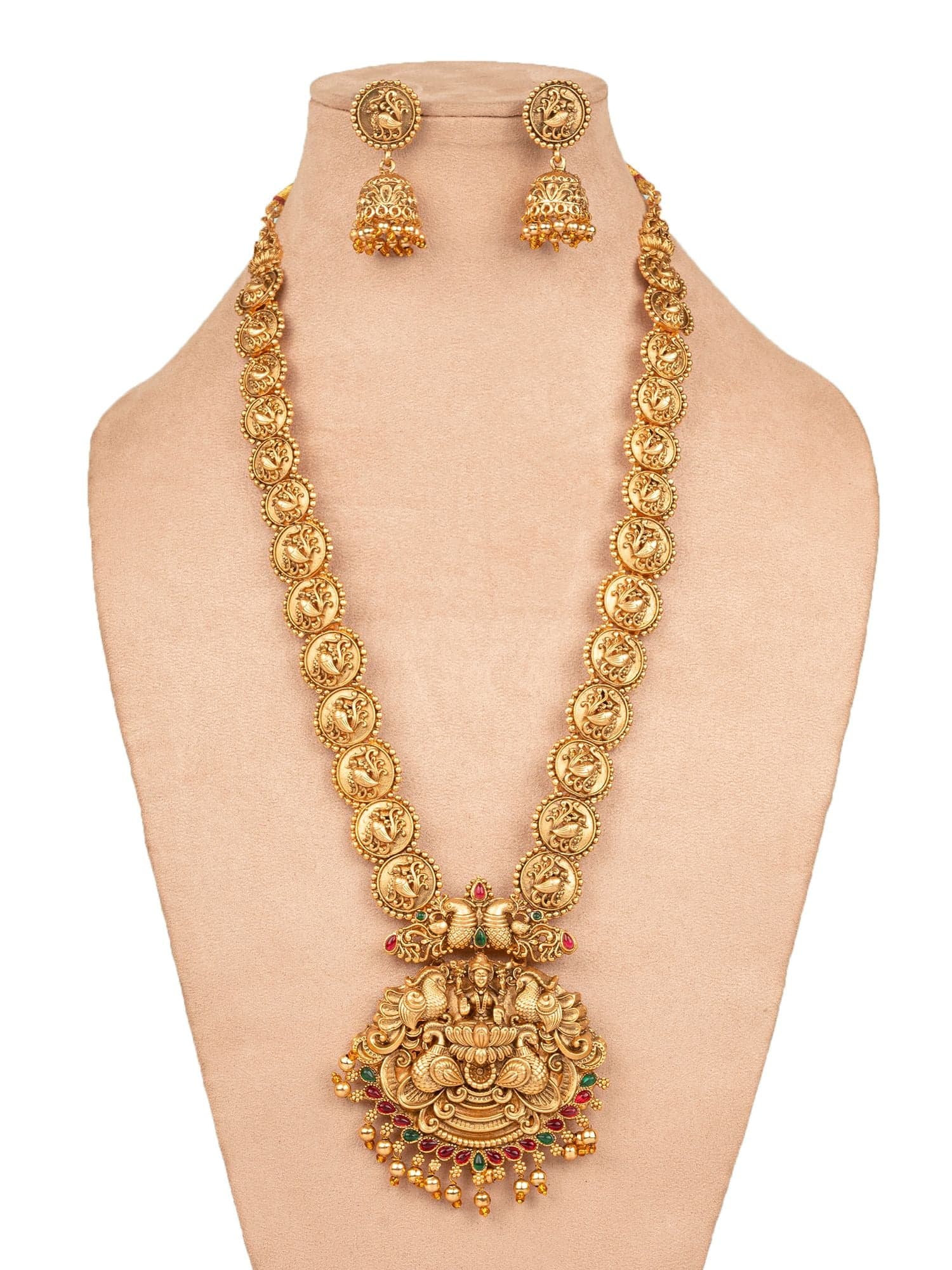 Nakshi Bridal Splendor: South Indian Laxmi Devi Temple Jewellery Haram