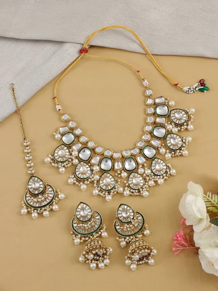 Kundan Creation: Exquisite Party-Wear Kundan Jewellery Set