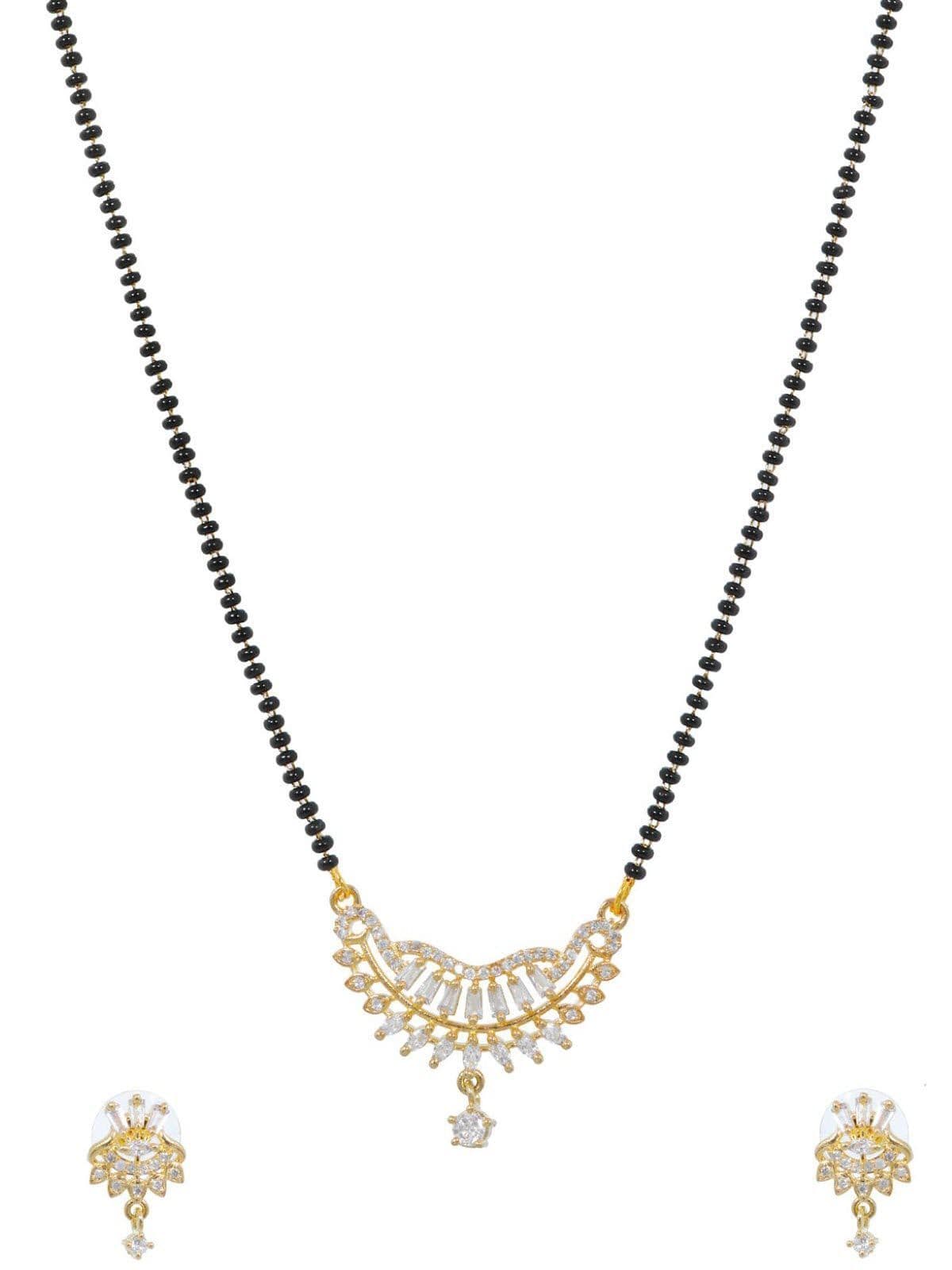 Elegant Mangalsutra comma Earring Wedding Gift Set for Brides | Traditional Jewelry