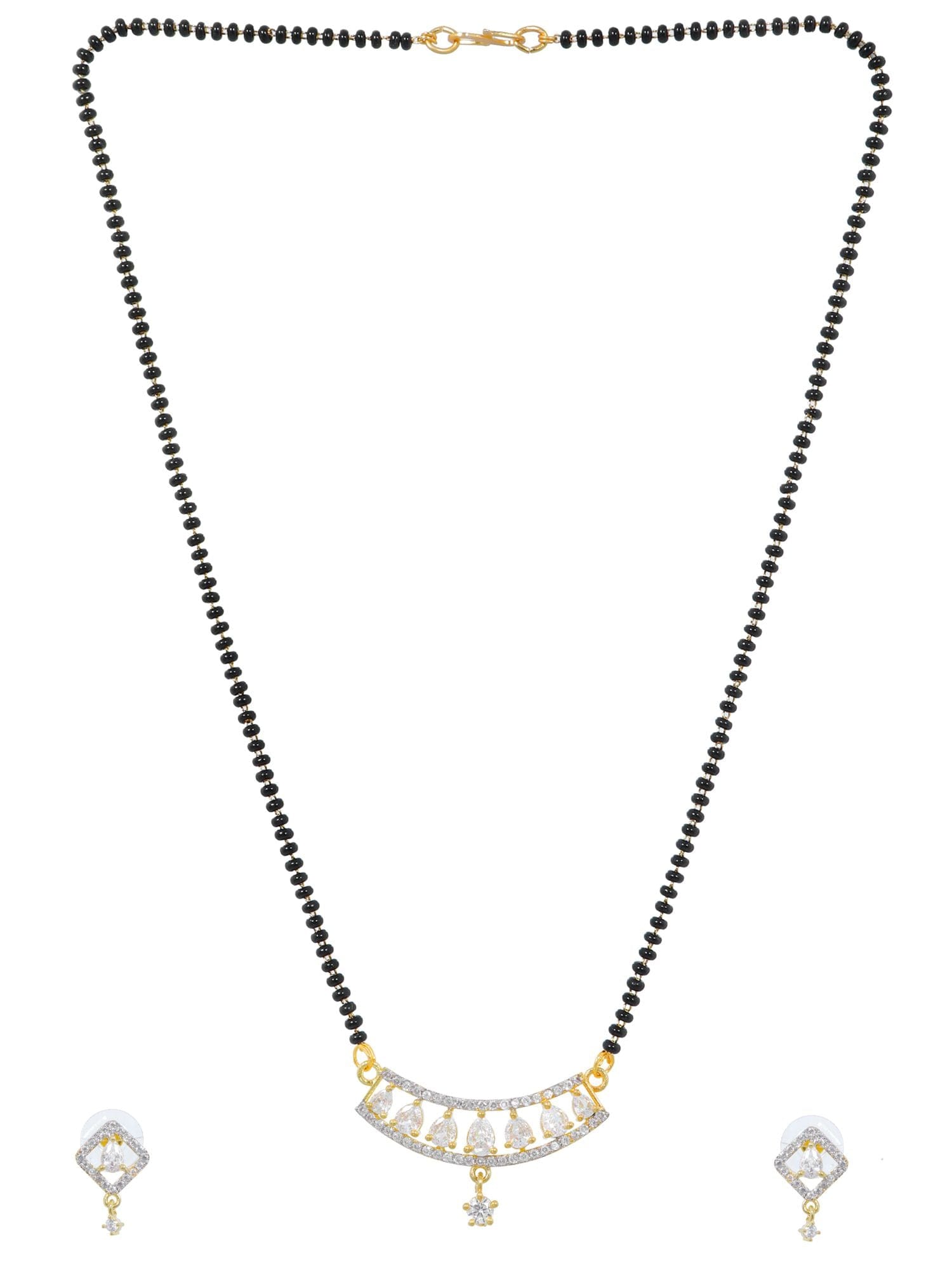 Beaded Bliss: Mangalsutra and Earrings Gift Set for Weddings
