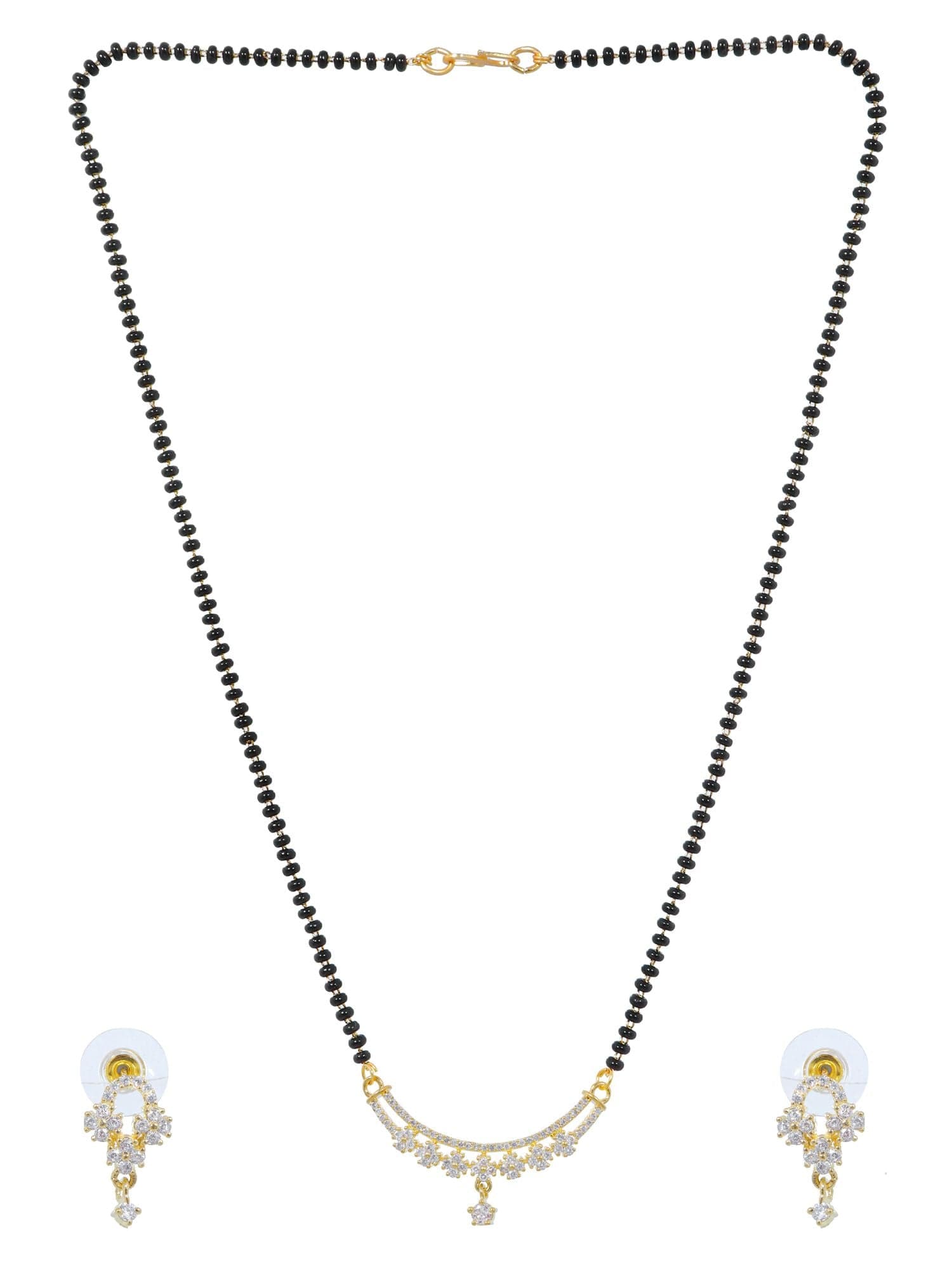 Festive Fancy AD Mangalsutra with Engraved Earrings Set, A Perfect Gift