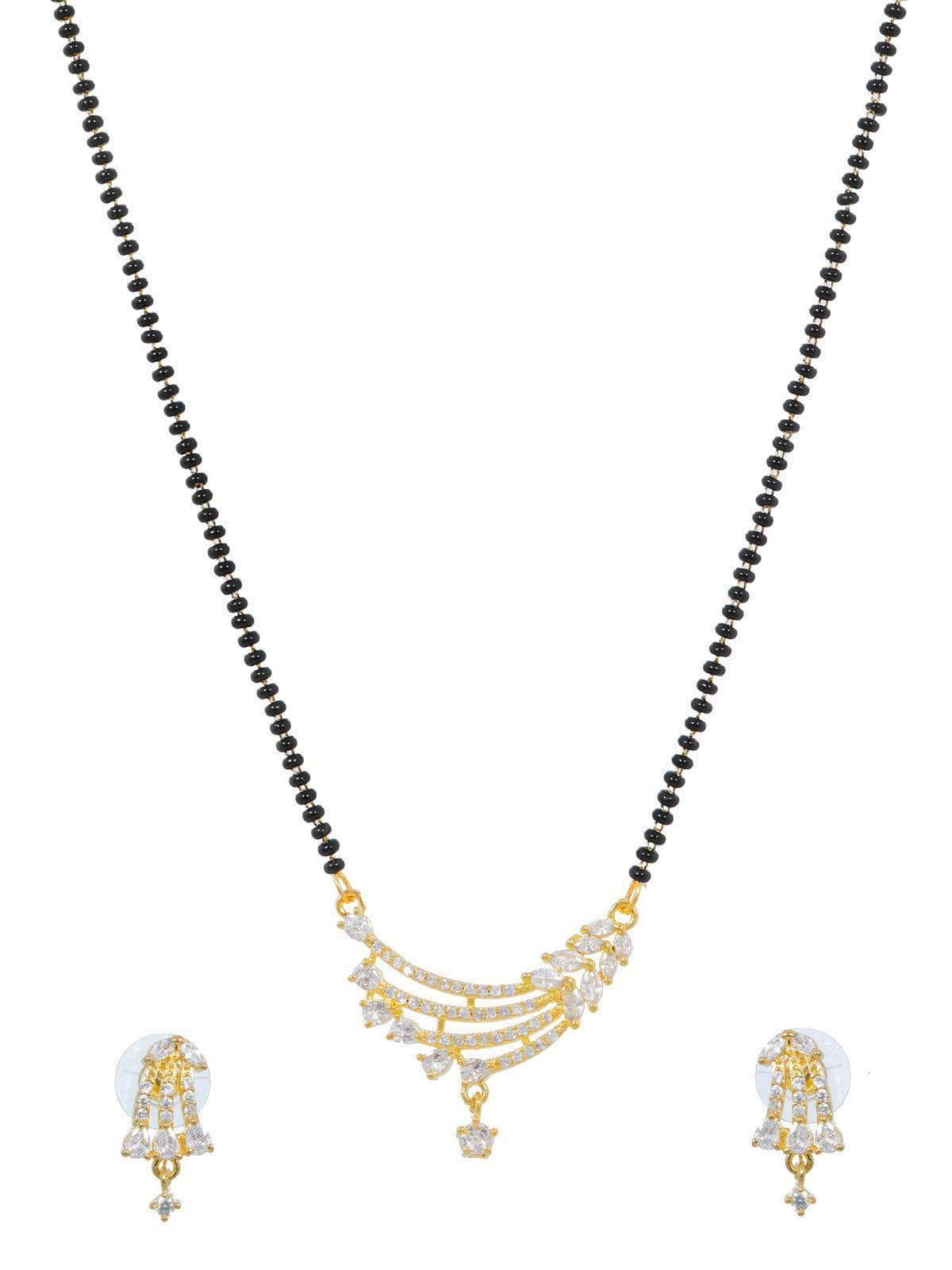 Charming Mangalsutra Earrings Set – Short Design, Elegant New Jewellery Collection