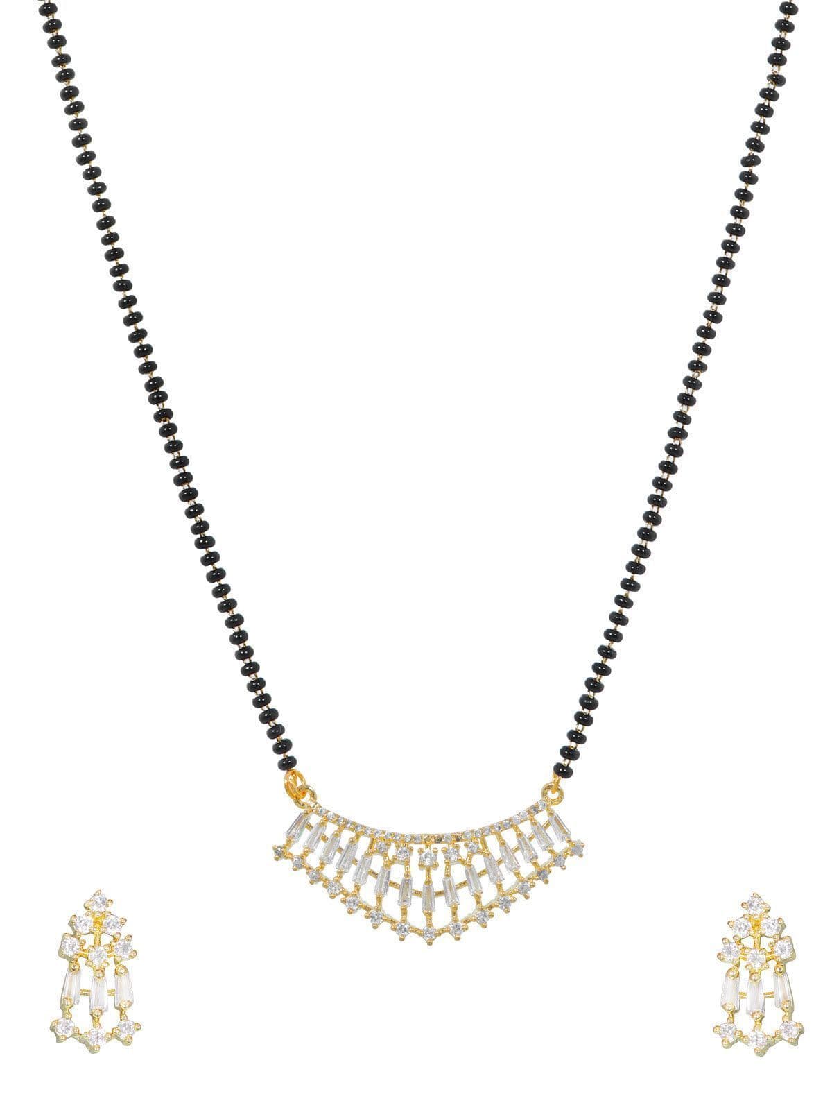 Crystal Cascade - Brilliant Beaded Mangalsutra Design for Women