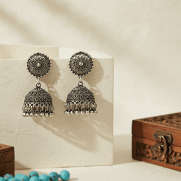 Oxidized Silver Earrings